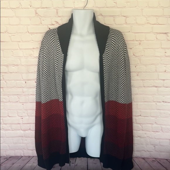 SEAN JOHN XL MULTI COLORED CHEVRON KNIT PULLOVER SWEATER - Picture 8 of 11